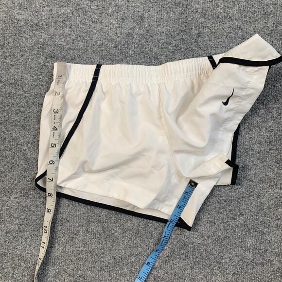 Nike Shorts Girls S White Black Dri Fit Sprinter Brief Lined Quick Dry Running - Picture 3 of 12